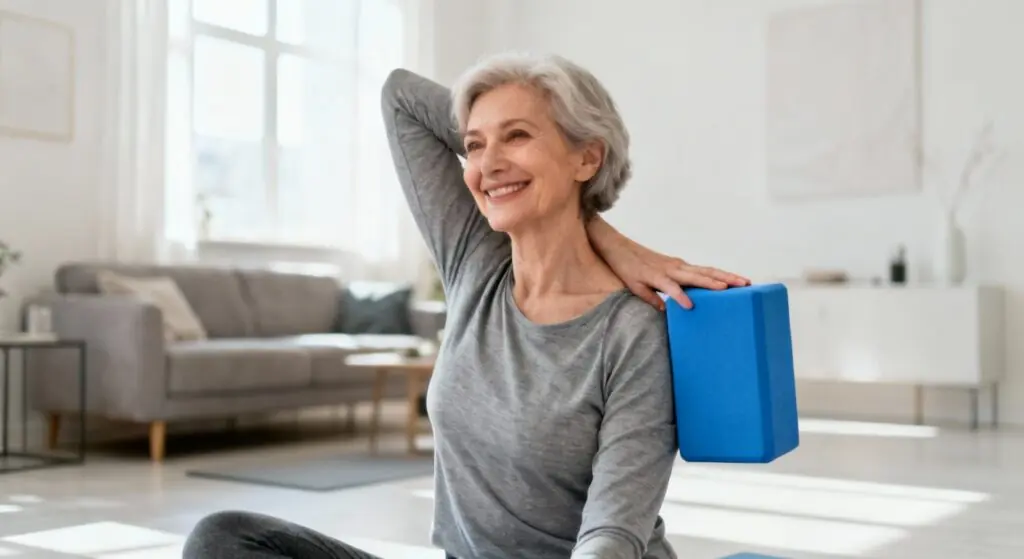 Soulagez vos épaules raides avec ces exercices simples et un bloc de yoga