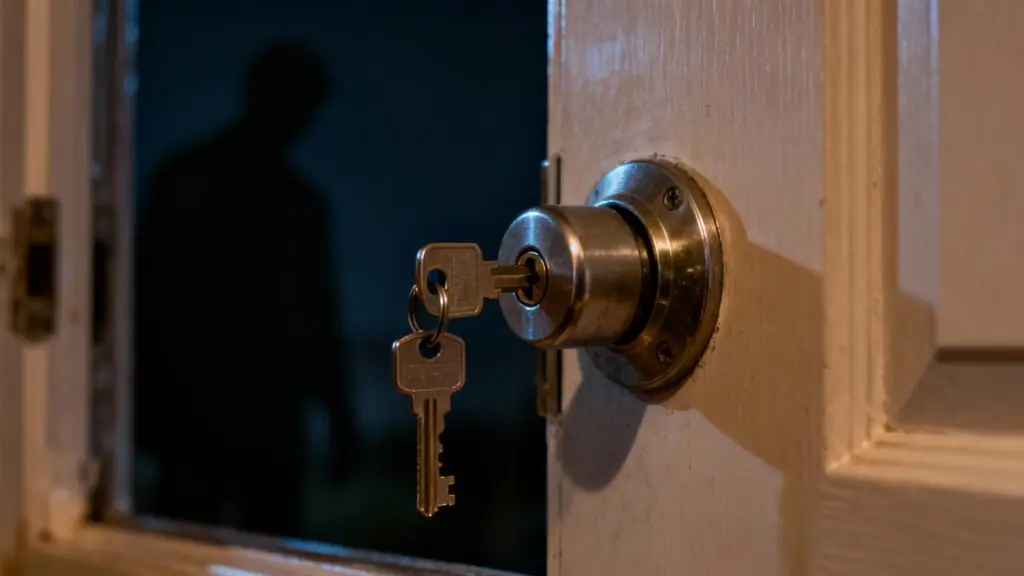 Attention : pourquoi laisser votre clé dans la serrure la nuit est une erreur que les cambrioleurs adorent
