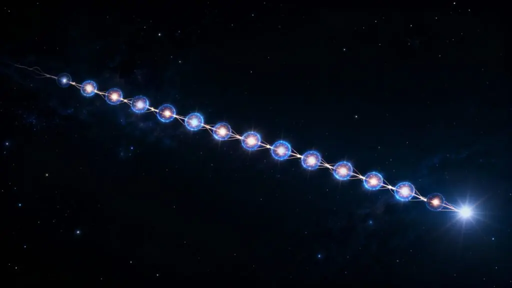 Quand 14 galaxies tournent ensemble : une découverte cosmique qui bouscule nos théories sur l&rsquo;évolution galactique