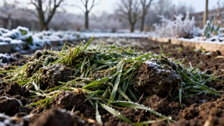 Paillage d&rsquo;hiver : pourquoi la tonte de gazon fraîche peut ruiner votre potager en décembre