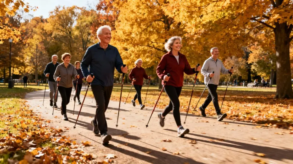 La marche nordique, un sport accessible qui gagne du cœur des Français
